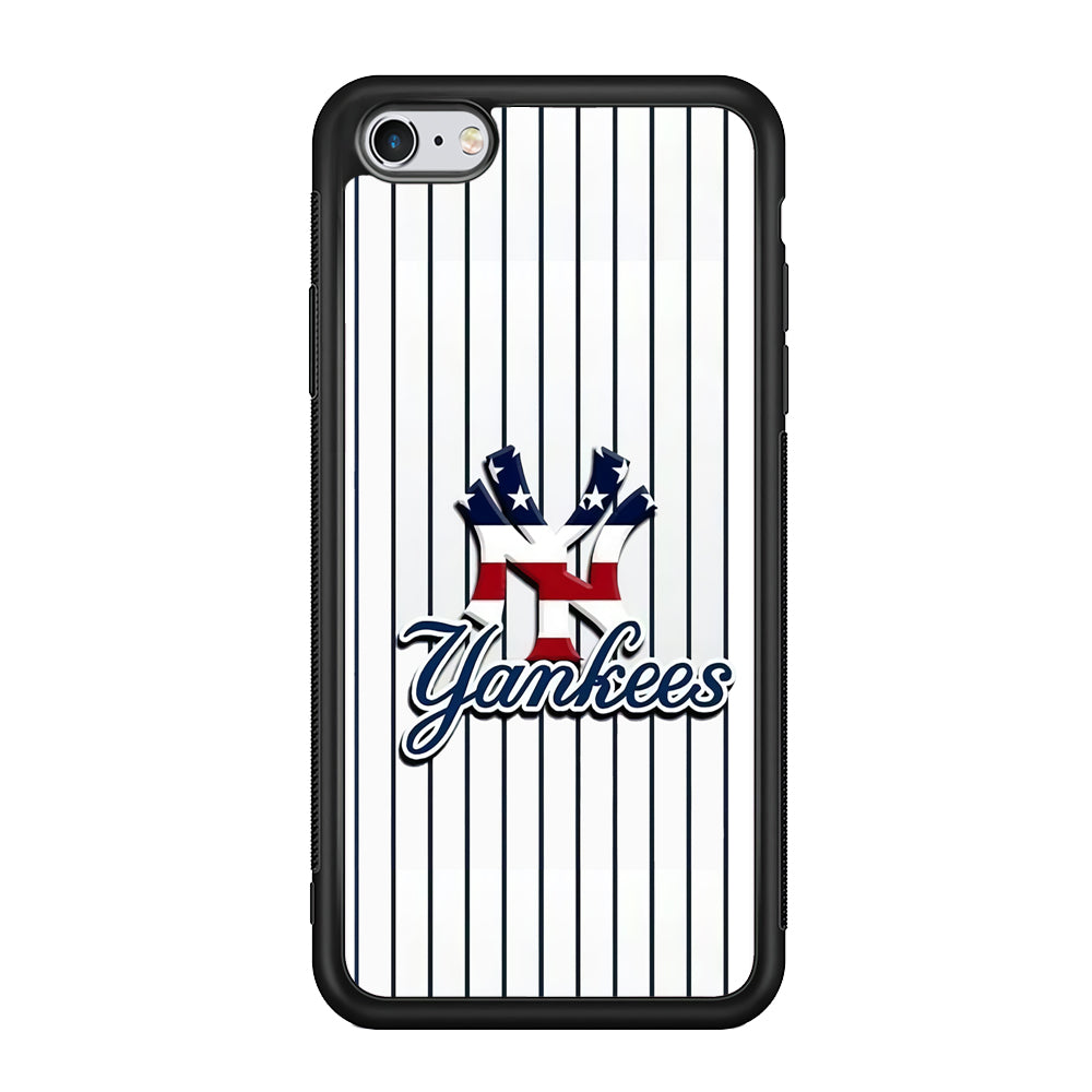 Baseball New York Yankees MLB 001 iPhone 6 Plus | 6s Plus Case-Phone Case-Rubber Black (2D Case)-Altracase