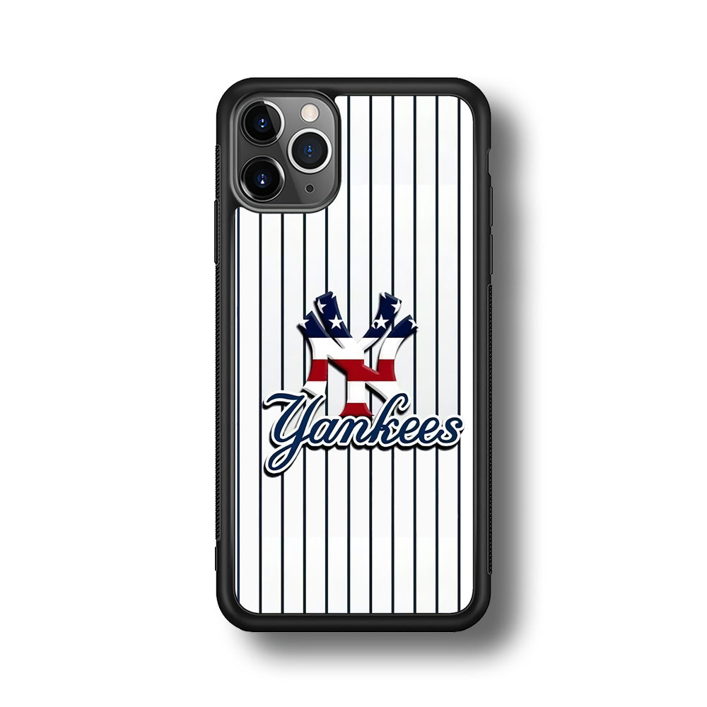 Baseball New York Yankees MLB 001 iPhone 11 Pro Max Case-Phone Case-Rubber Black (2D Case)-Altracase