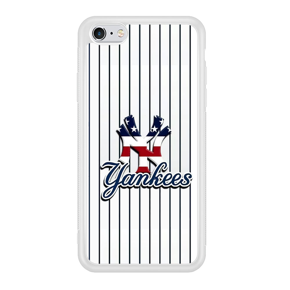 Baseball New York Yankees MLB 001 iPhone 6 Plus | 6s Plus Case-Phone Case-Rubber White (2D Case)-Altracase