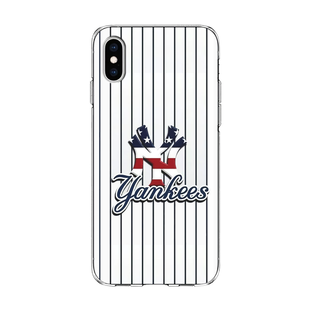 Baseball New York Yankees MLB 001 iPhone Xs Case-Phone Case-Clear Soft Case-Altracase