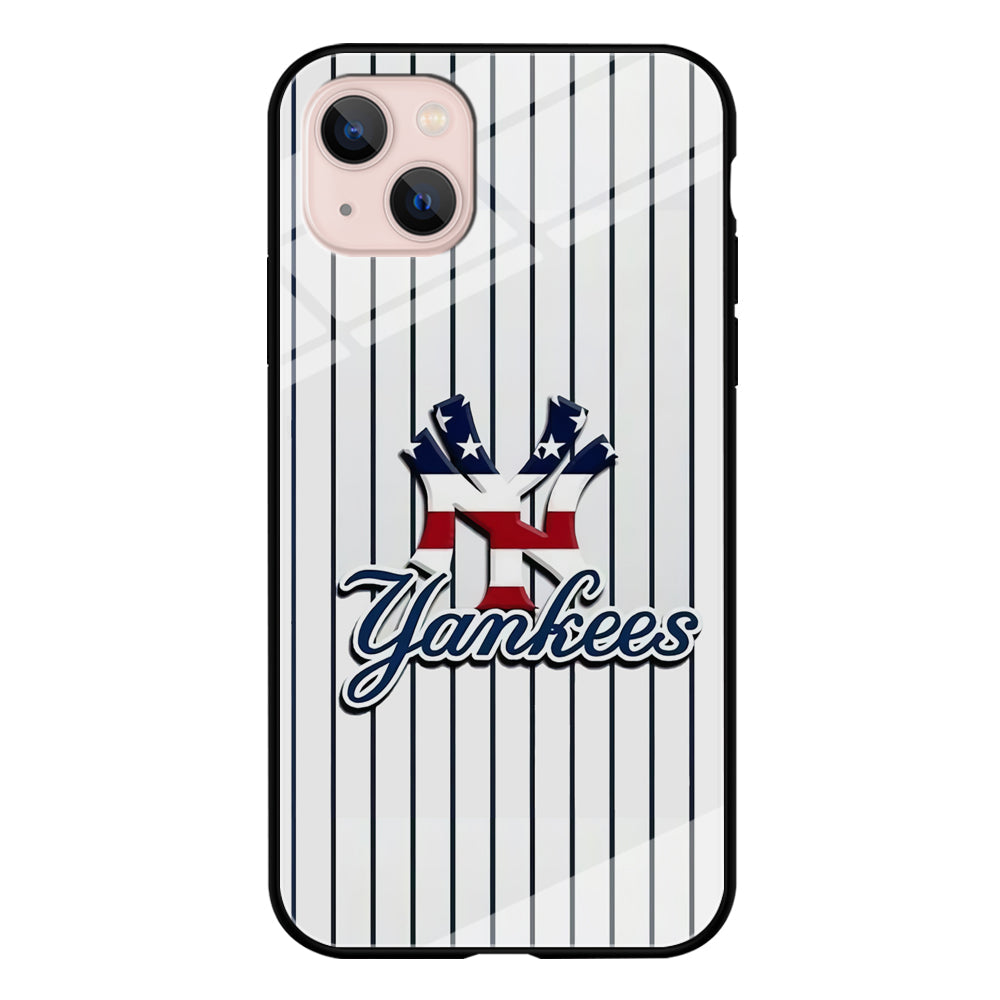 Baseball New York Yankees MLB 001 iPhone 13 Case-Phone Case-Tempered Glass Case-Altracase