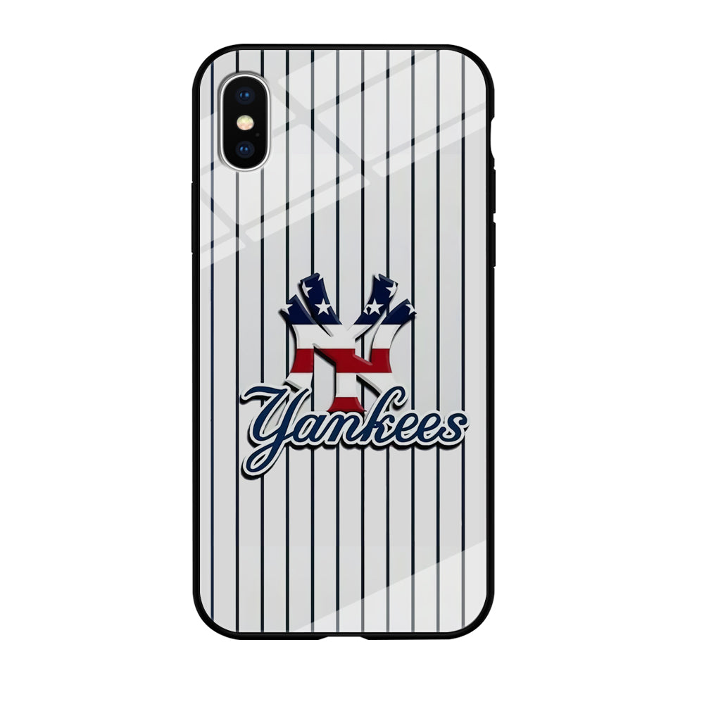 Baseball New York Yankees MLB 001 iPhone Xs Max Case-Phone Case-Tempered Glass Case-Altracase