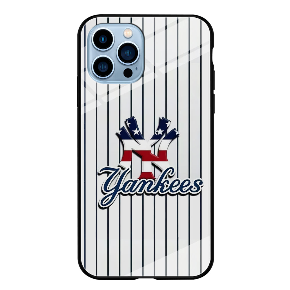 Baseball New York Yankees MLB 001 iPhone 15 Pro Max Case-Phone Case-Tempered Glass Case-Altracase
