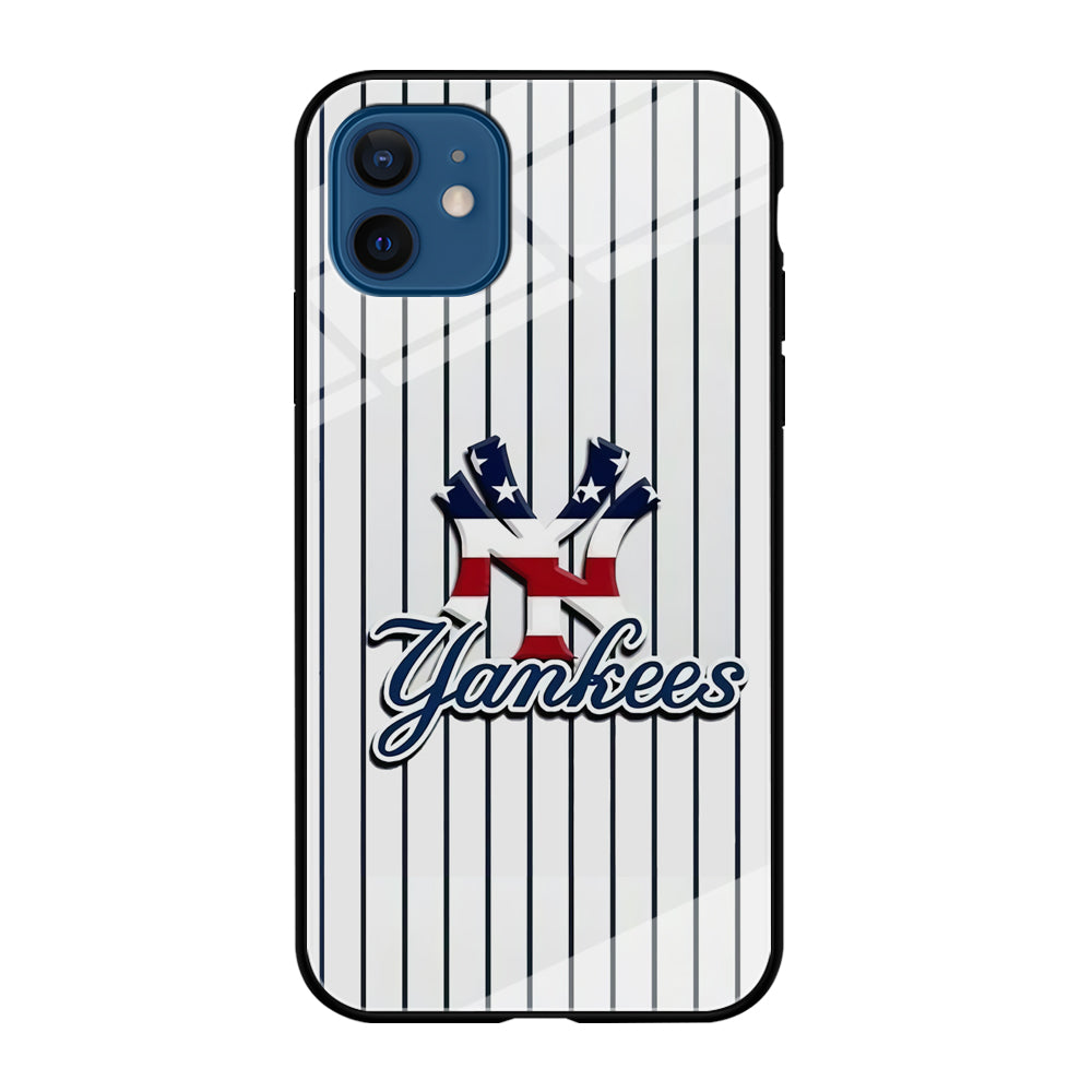 Baseball New York Yankees MLB 001 iPhone 12 Case-Phone Case-Tempered Glass Case-Altracase
