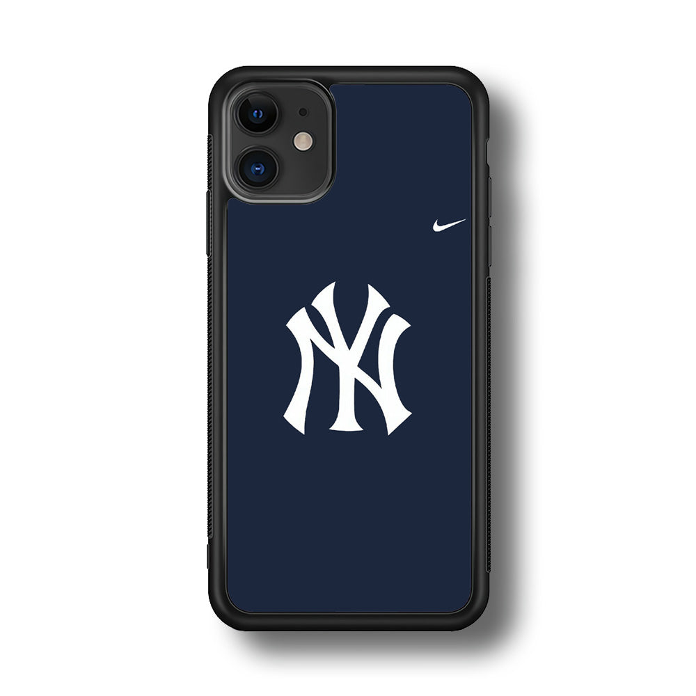 Baseball New York Yankees MLB 002 iPhone 11 Case-Phone Case-Rubber Black (2D Case)-Altracase