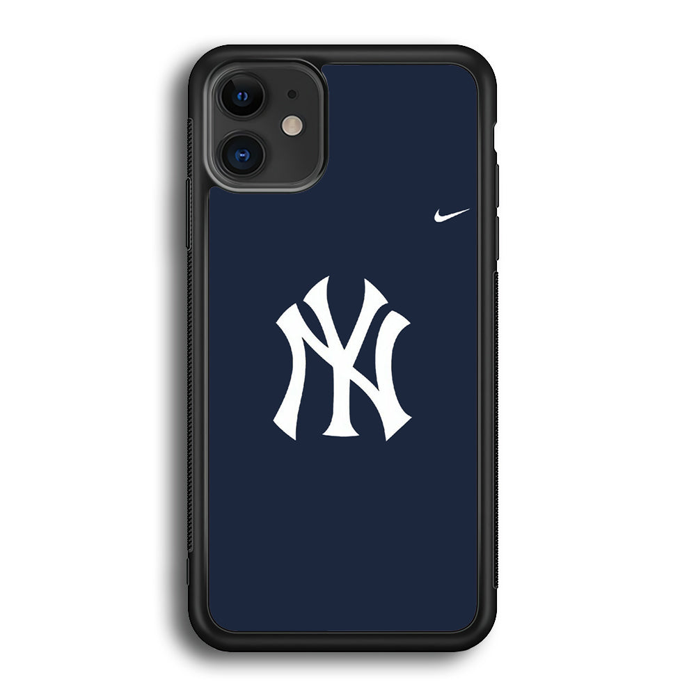 Baseball New York Yankees MLB 002 iPhone 12 Case-Phone Case-Rubber Black (2D Case)-Altracase