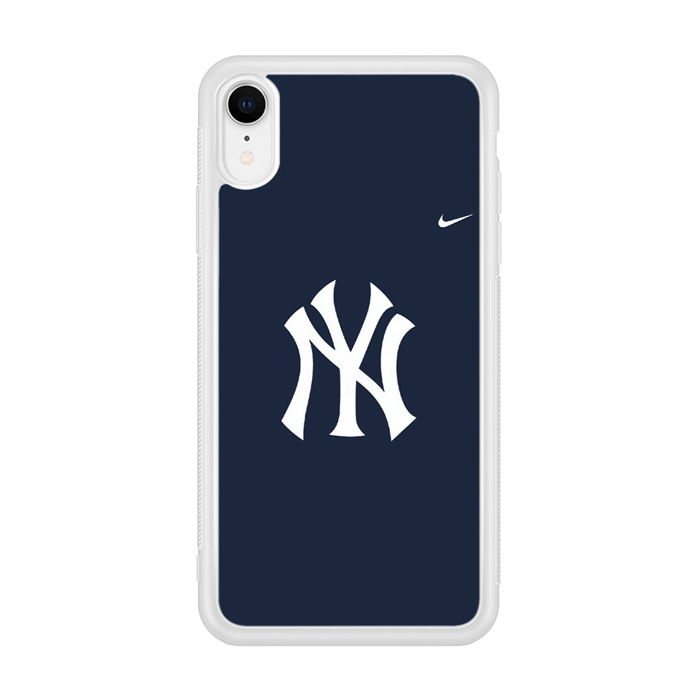 Baseball New York Yankees MLB 002 iPhone XR Case-Phone Case-Rubber White (2D Case)-Altracase