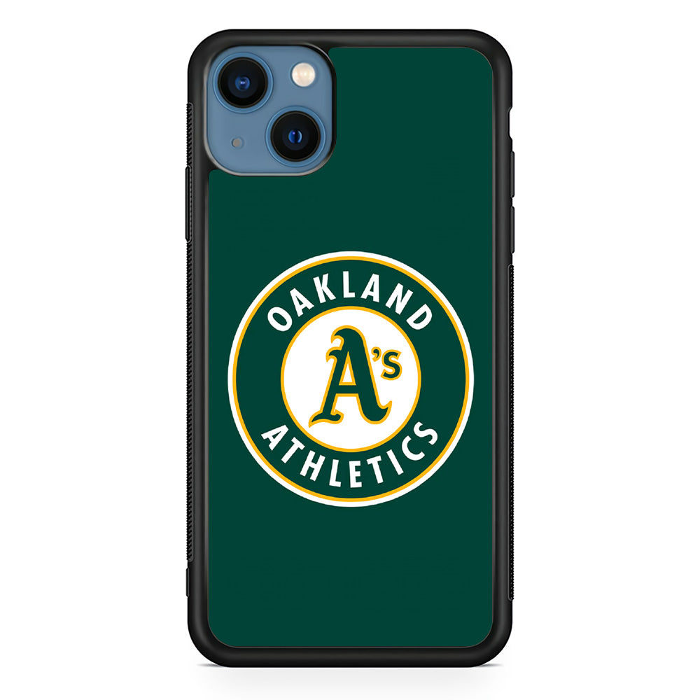 Baseball Oakland Athletics MLB 001 iPhone 13 Mini Case-Phone Case-Rubber Black (2D Case)-Altracase