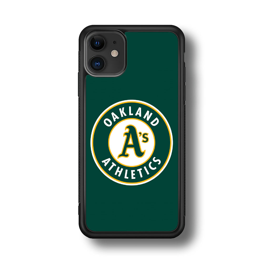 Baseball Oakland Athletics MLB 001 iPhone 11 Case-Phone Case-Rubber Black (2D Case)-Altracase