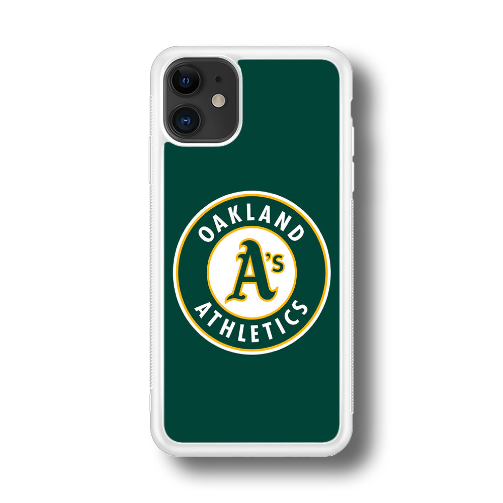 Baseball Oakland Athletics MLB 001 iPhone 11 Case-Phone Case-Rubber White (2D Case)-Altracase