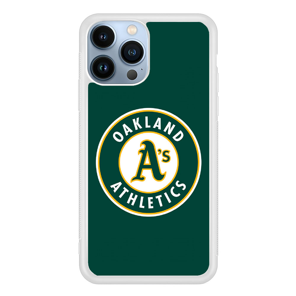 Baseball Oakland Athletics MLB 001 iPhone 15 Pro Case-Phone Case-Rubber White (2D Case)-Altracase