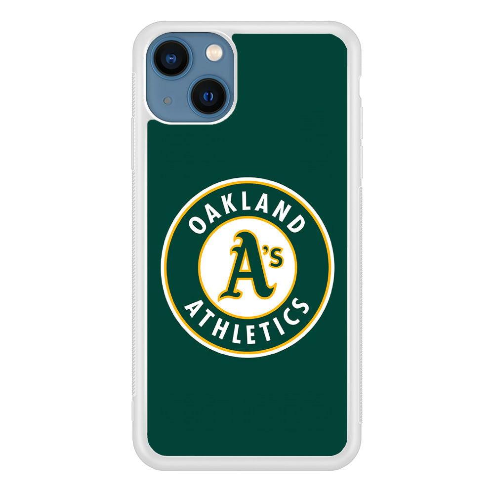Baseball Oakland Athletics MLB 001 iPhone 13 Mini Case-Phone Case-Rubber White (2D Case)-Altracase