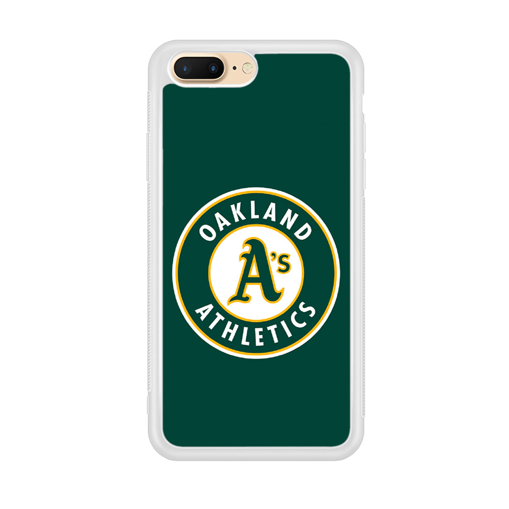 Baseball Oakland Athletics MLB 001 iPhone 7 Plus Case-Phone Case-Rubber White (2D Case)-Altracase