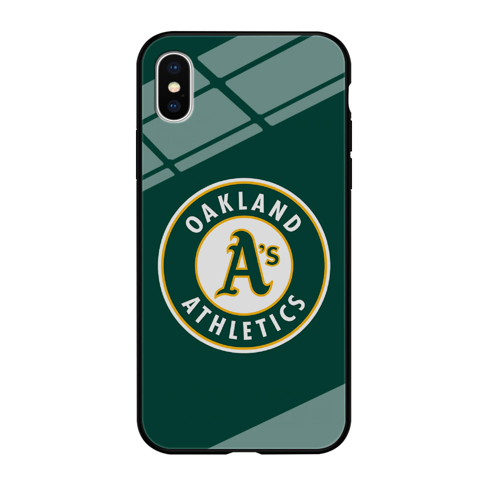Baseball Oakland Athletics MLB 001 iPhone X Case-Phone Case-Tempered Glass Case-Altracase