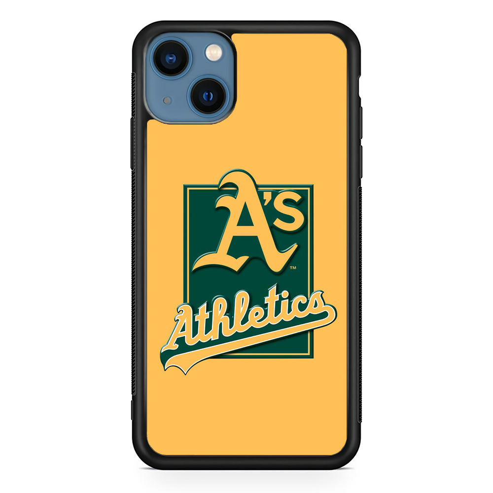 Baseball Oakland Athletics MLB 002 iPhone 15 Case-Phone Case-Rubber Black (2D Case)-Altracase