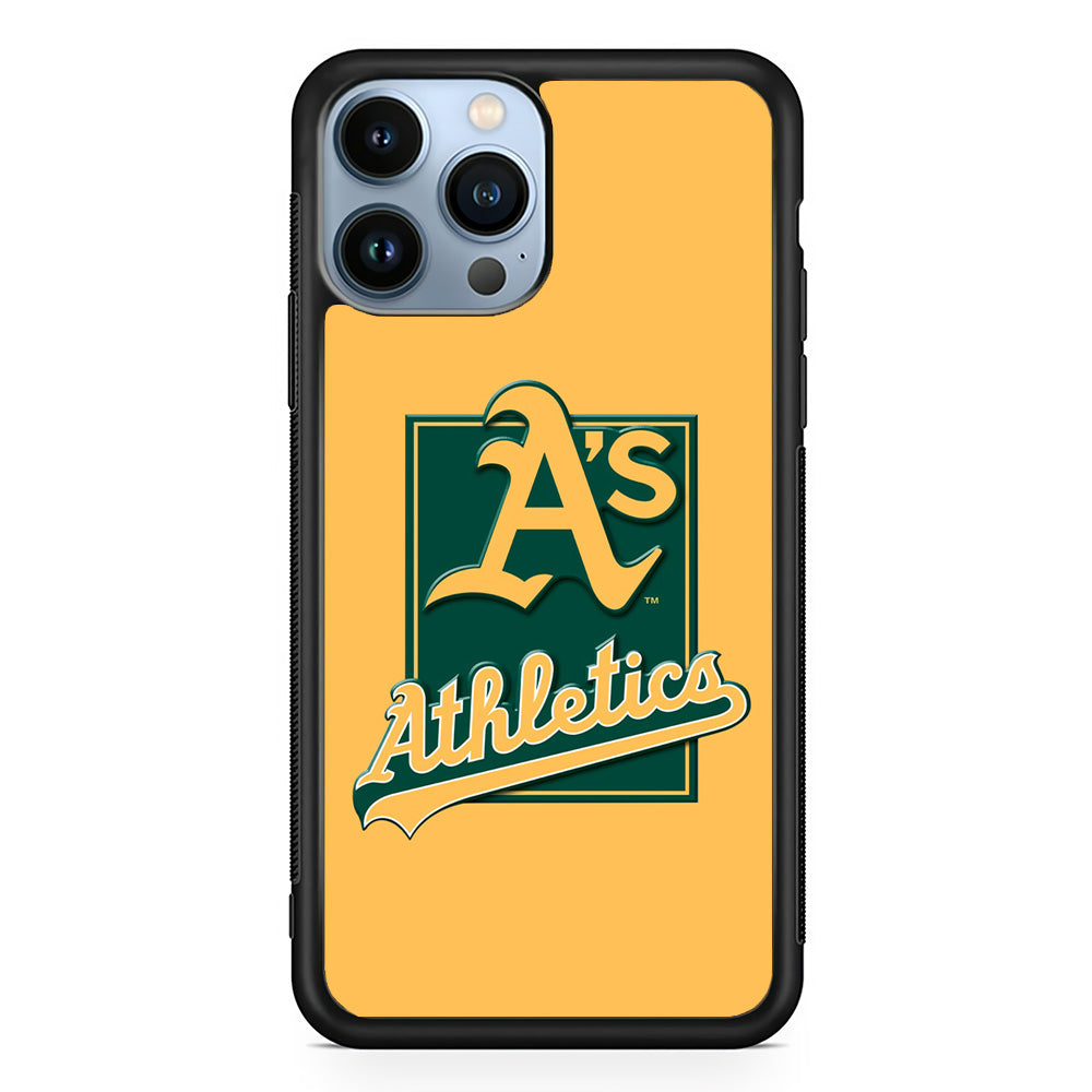 Baseball Oakland Athletics MLB 002 iPhone 15 Pro Case-Phone Case-Rubber Black (2D Case)-Altracase