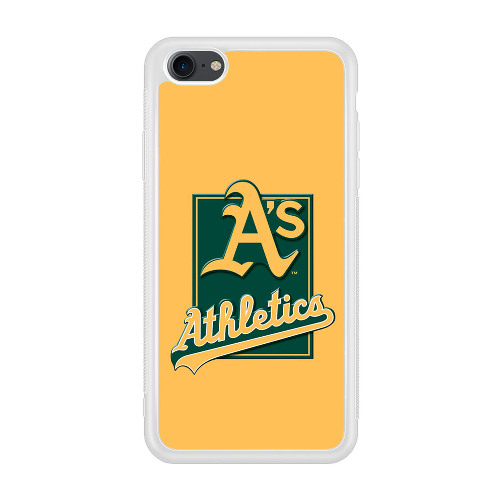 Baseball Oakland Athletics MLB 002 iPhone 7 Case-Phone Case-Rubber White (2D Case)-Altracase