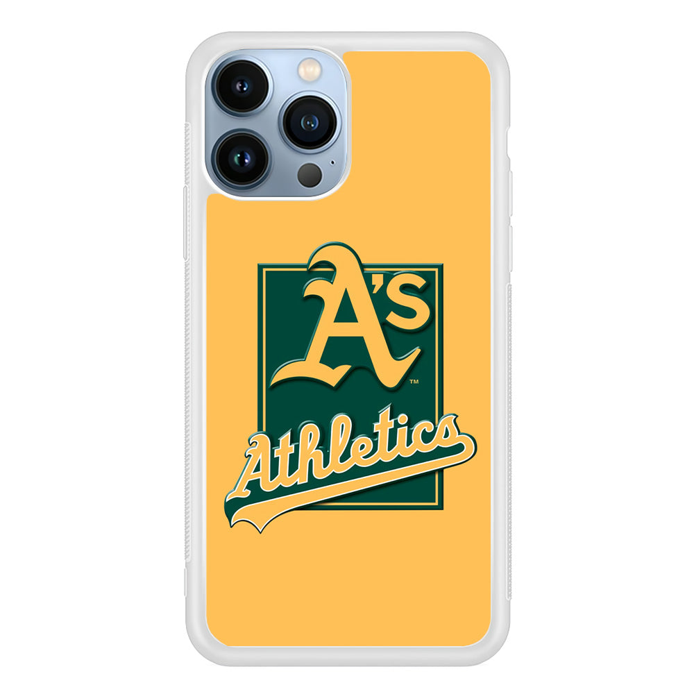 Baseball Oakland Athletics MLB 002 iPhone 15 Pro Case-Phone Case-Rubber White (2D Case)-Altracase