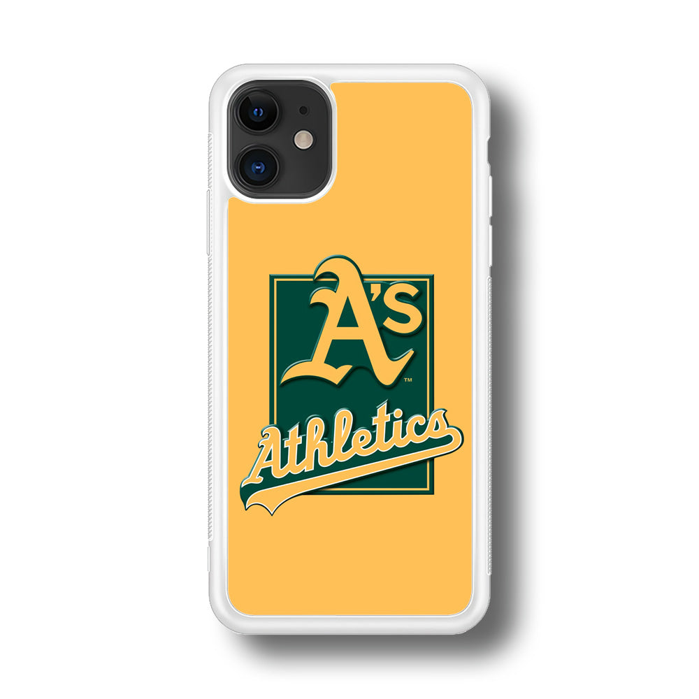 Baseball Oakland Athletics MLB 002 iPhone 11 Case-Phone Case-Rubber White (2D Case)-Altracase