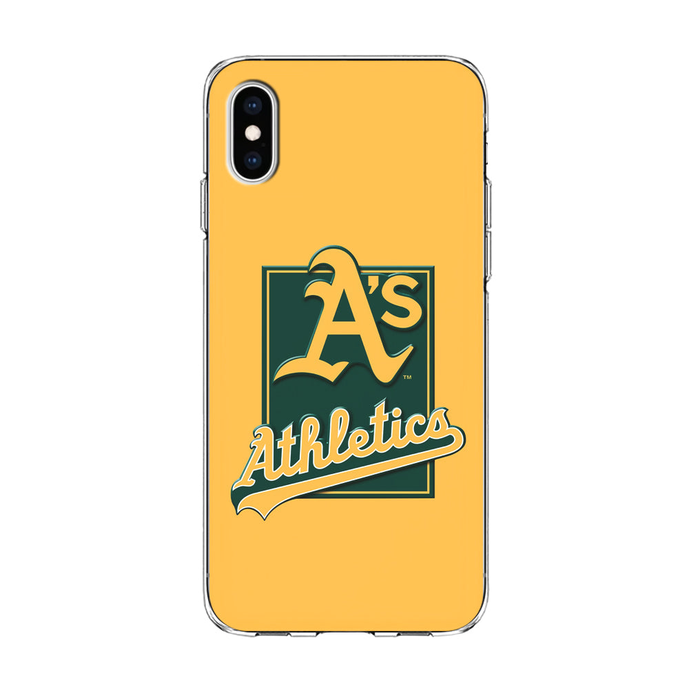 Baseball Oakland Athletics MLB 002 iPhone X Case-Phone Case-Clear Soft Case-Altracase
