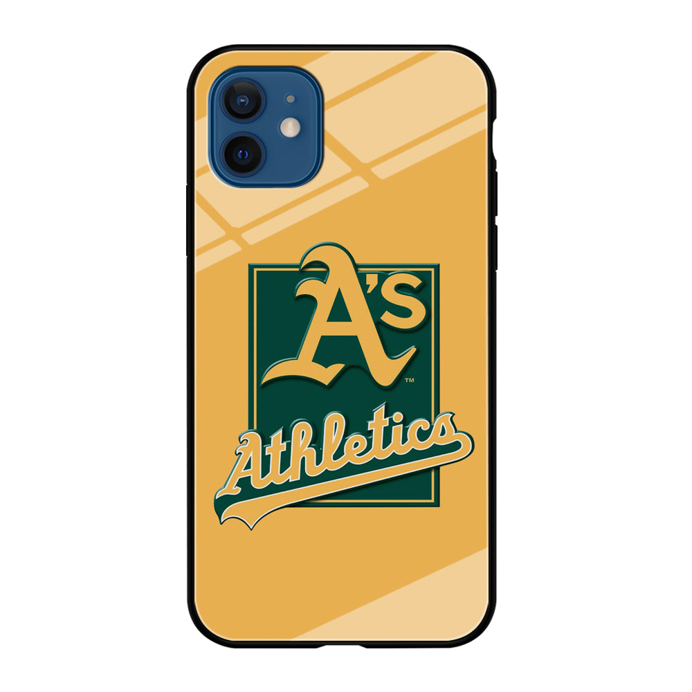 Baseball Oakland Athletics MLB 002 iPhone 12 Case-Phone Case-Tempered Glass Case-Altracase