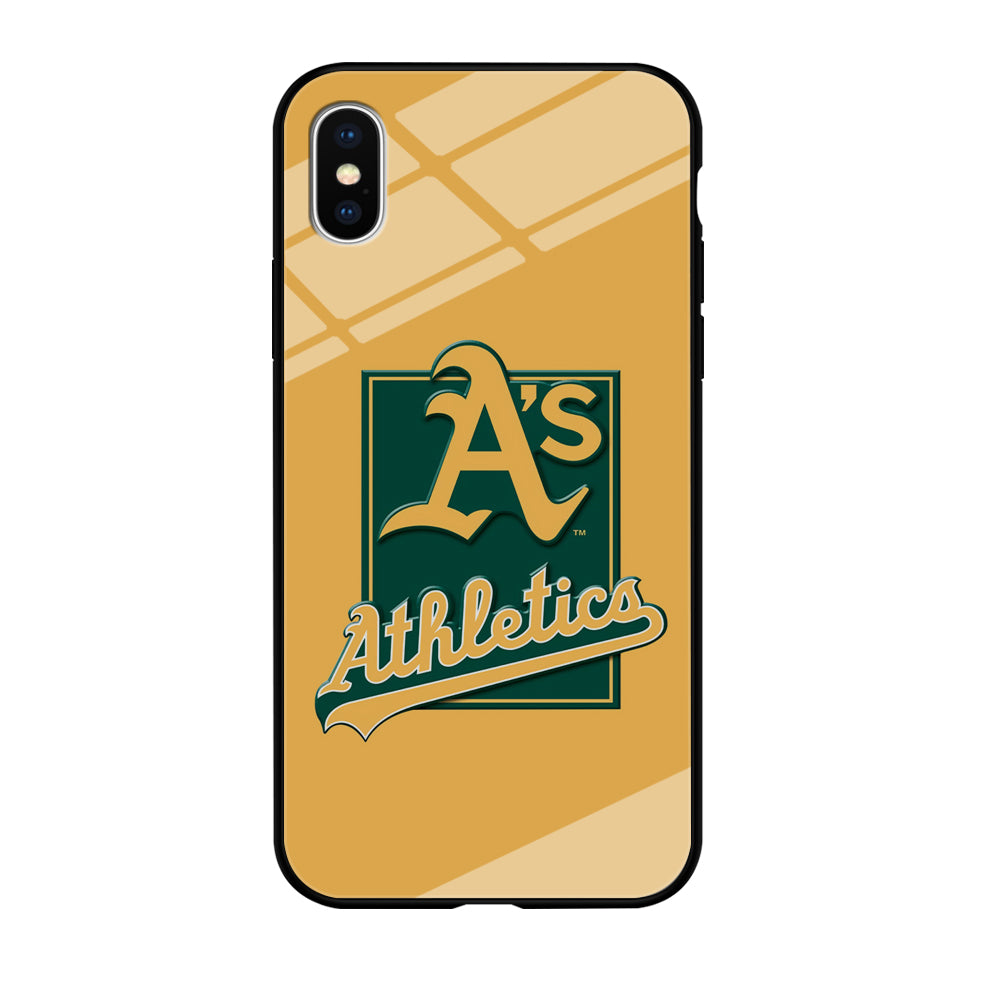 Baseball Oakland Athletics MLB 002 iPhone Xs Case-Phone Case-Tempered Glass Case-Altracase