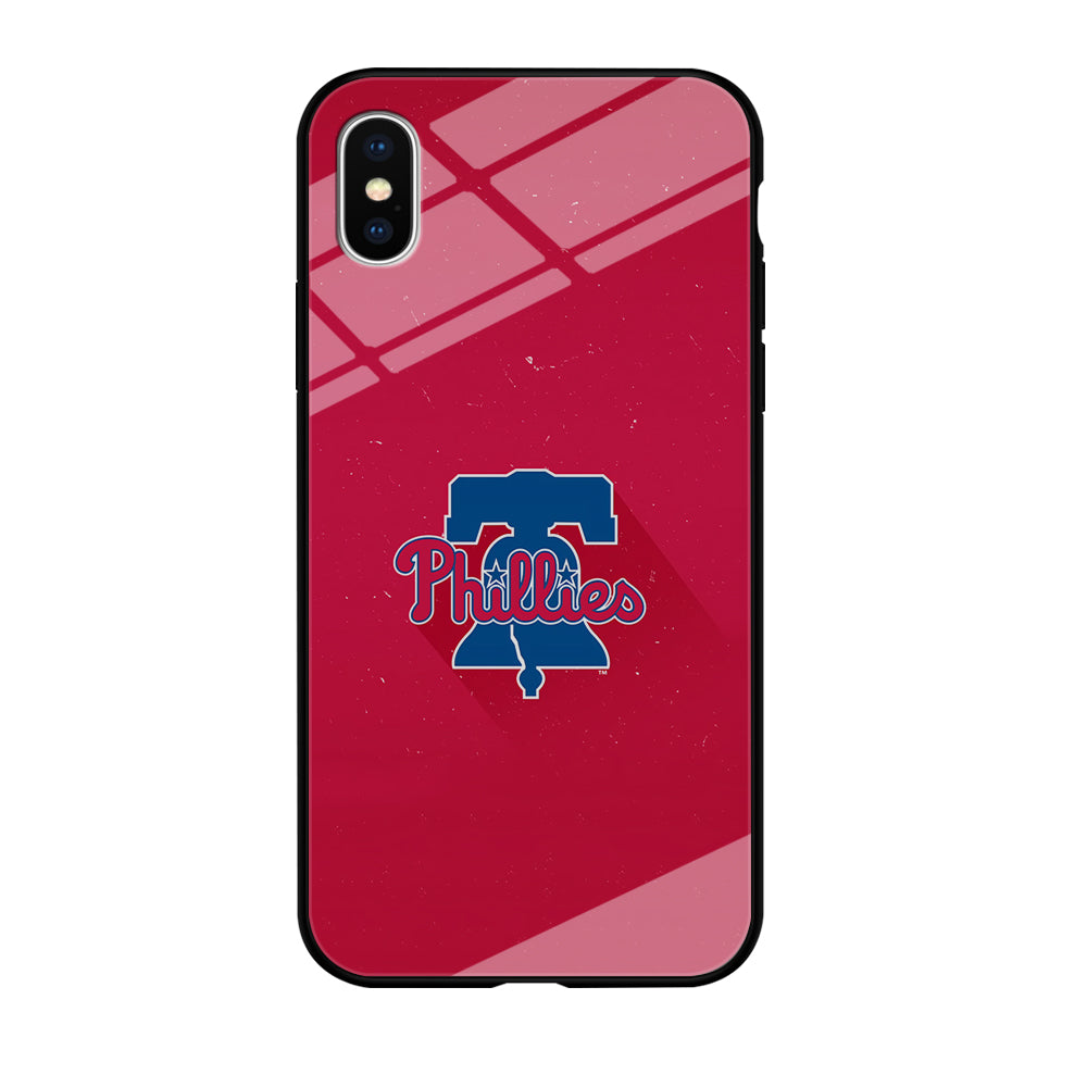 Baseball Philadelphia Phillies MLB 001 iPhone Xs Case-Phone Case-Tempered Glass Case-Altracase
