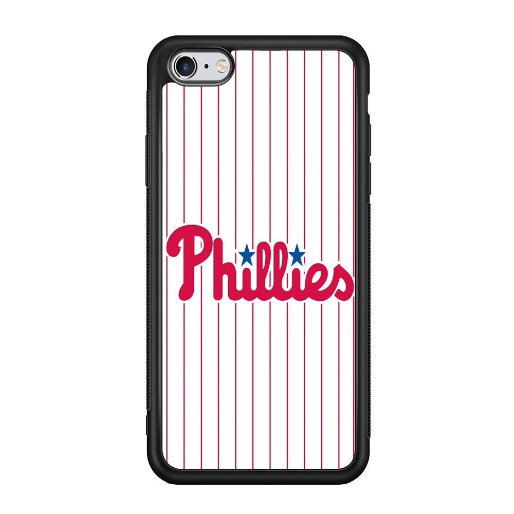 Baseball Philadelphia Phillies MLB 002 iPhone 6 Plus | 6s Plus Case-Phone Case-Rubber Black (2D Case)-Altracase