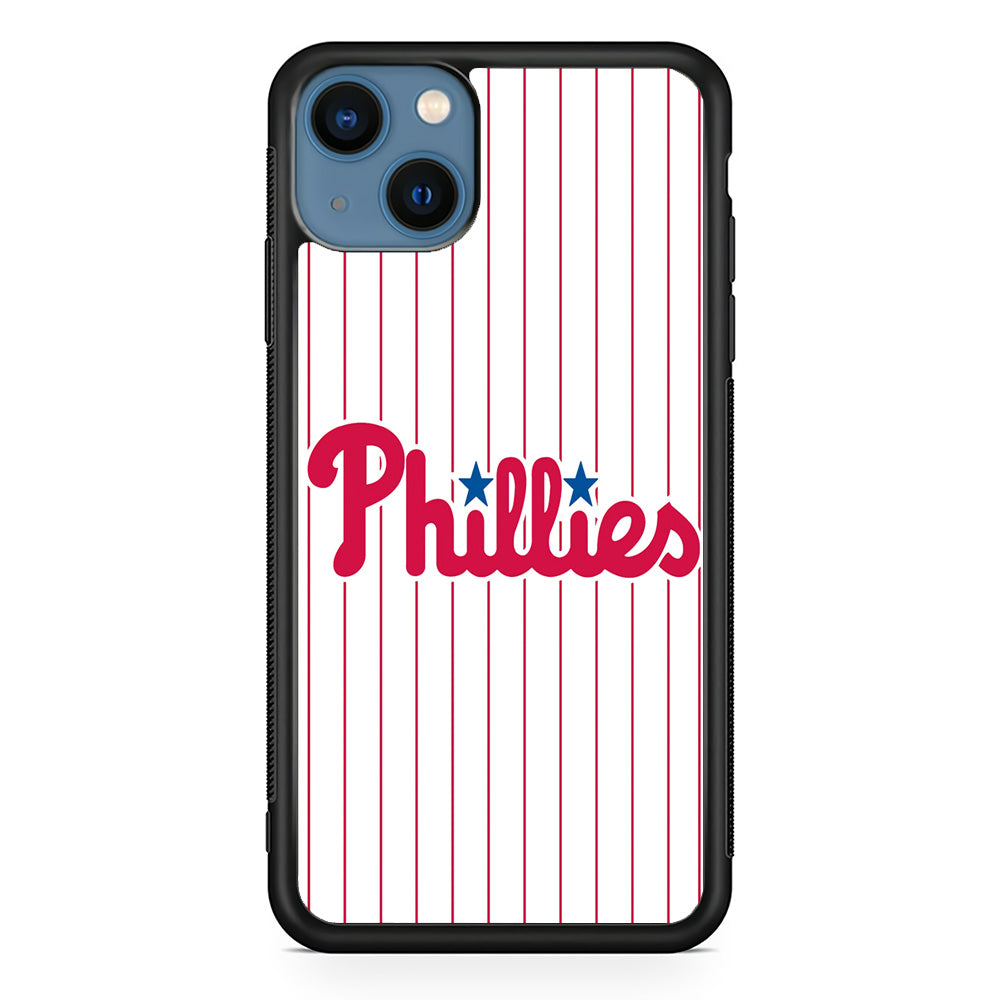 Baseball Philadelphia Phillies MLB 002 iPhone 13 Mini Case-Phone Case-Rubber Black (2D Case)-Altracase