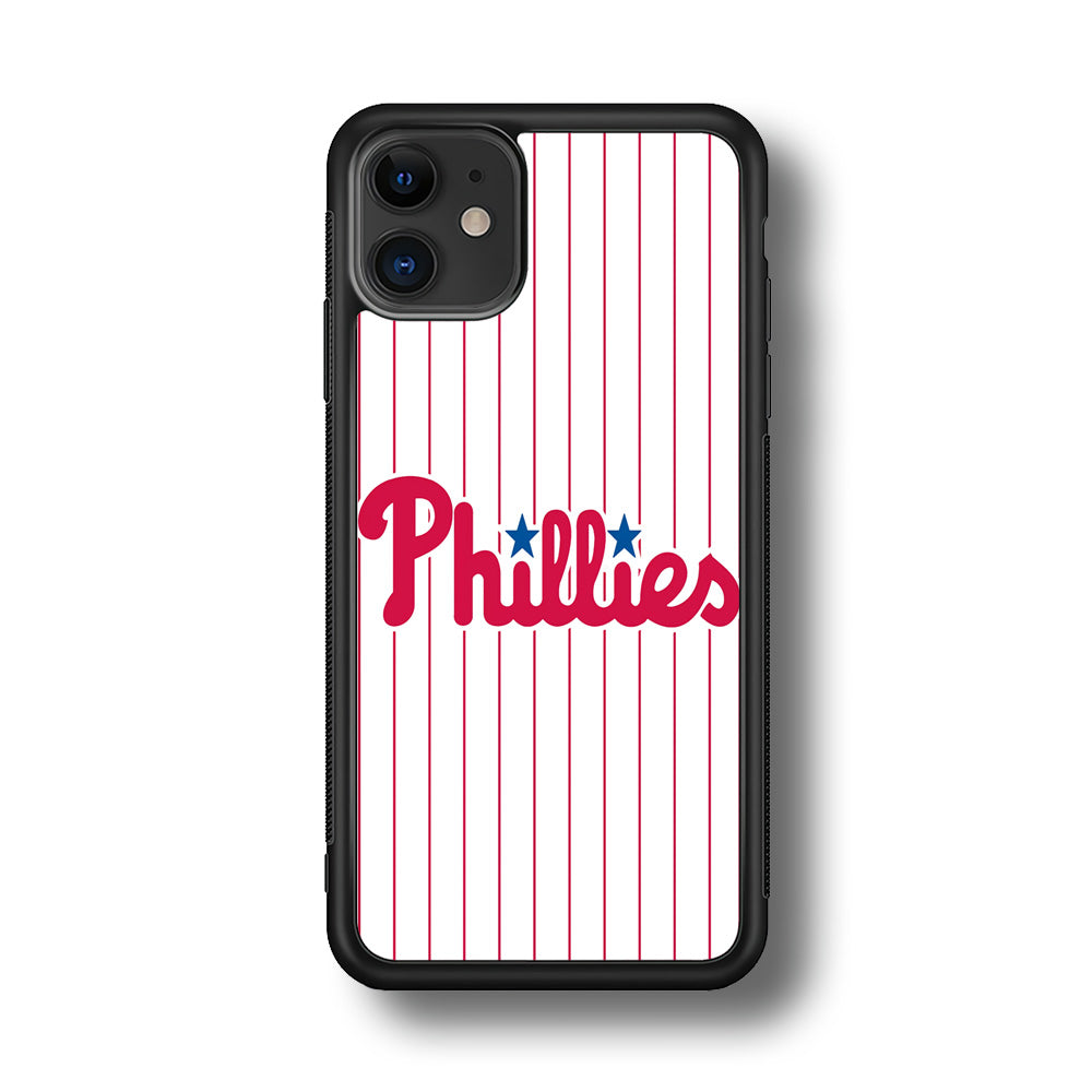 Baseball Philadelphia Phillies MLB 002 iPhone 11 Case-Phone Case-Rubber Black (2D Case)-Altracase
