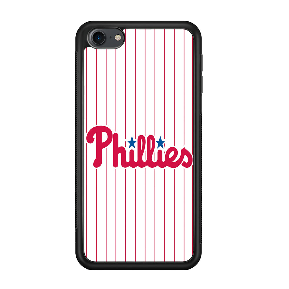 Baseball Philadelphia Phillies MLB 002 iPod Touch 6 Case-Phone Case-Rubber White (2D Case)-Altracase