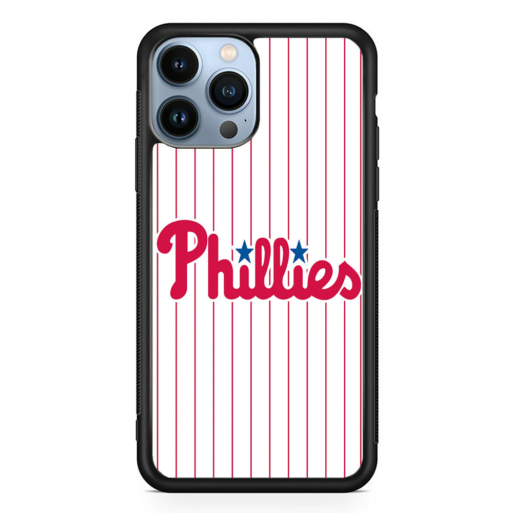 Baseball Philadelphia Phillies MLB 002 iPhone 15 Pro Case-Phone Case-Rubber Black (2D Case)-Altracase