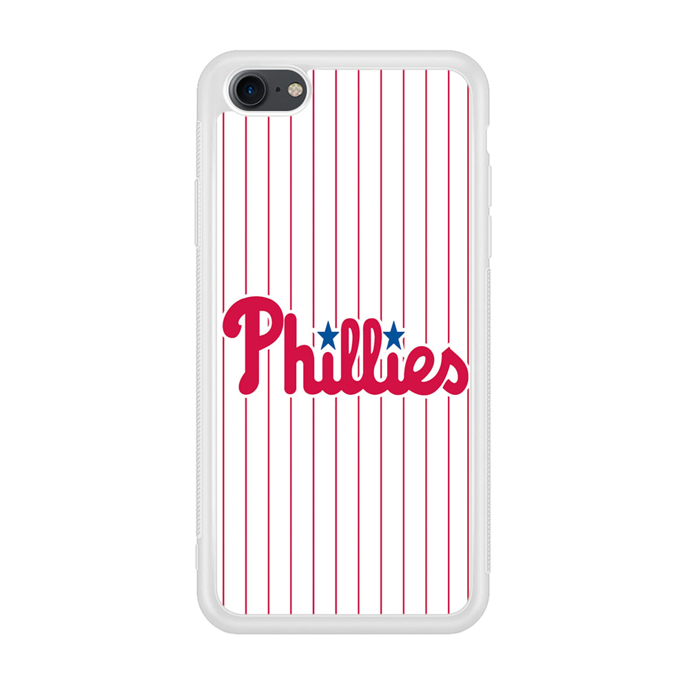 Baseball Philadelphia Phillies MLB 002 iPhone 7 Case-Phone Case-Rubber White (2D Case)-Altracase