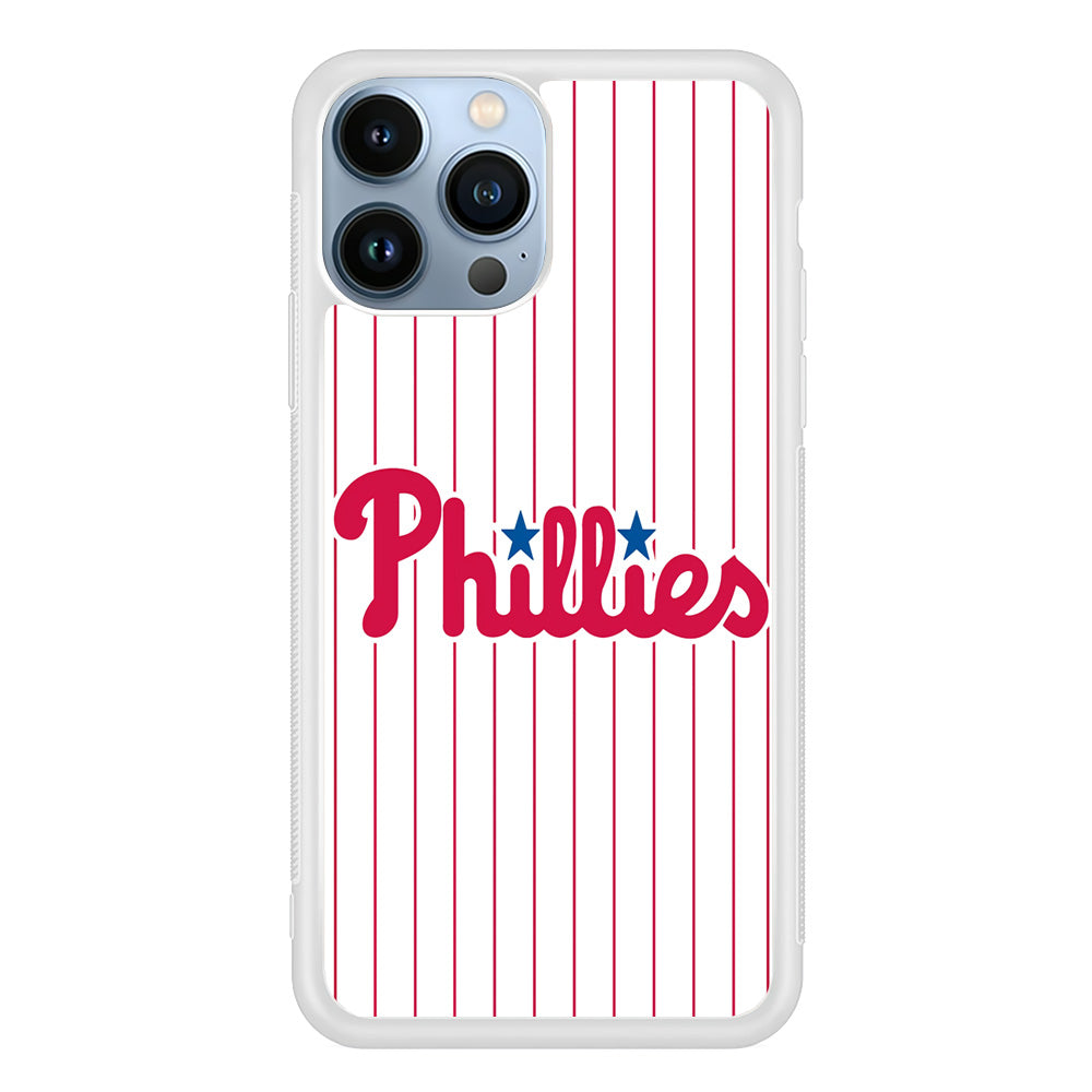 Baseball Philadelphia Phillies MLB 002 iPhone 15 Pro Case-Phone Case-Rubber White (2D Case)-Altracase