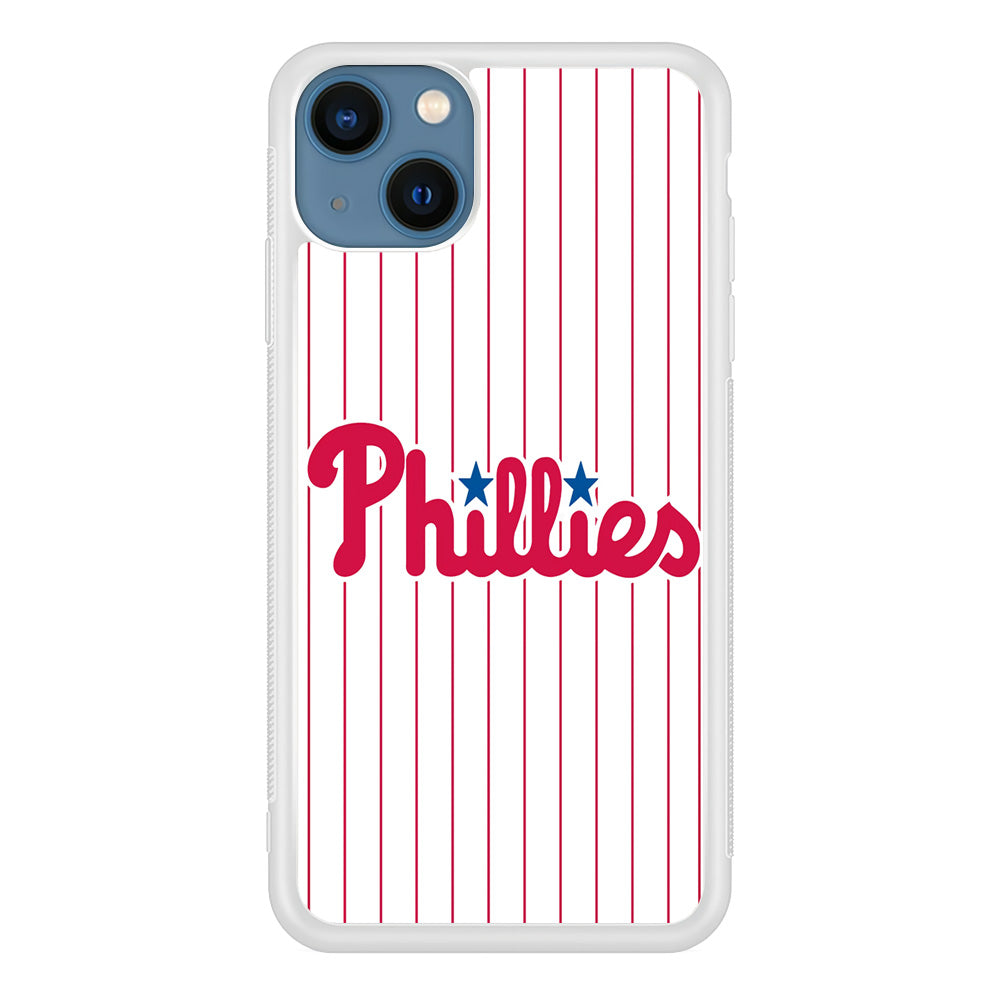 Baseball Philadelphia Phillies MLB 002 iPhone 13 Mini Case-Phone Case-Rubber White (2D Case)-Altracase