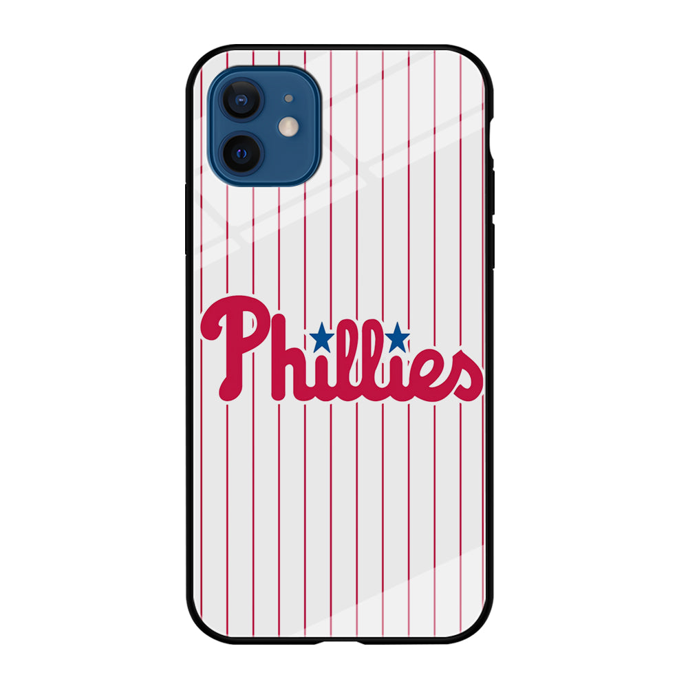 Baseball Philadelphia Phillies MLB 002 iPhone 12 Case-Phone Case-Tempered Glass Case-Altracase