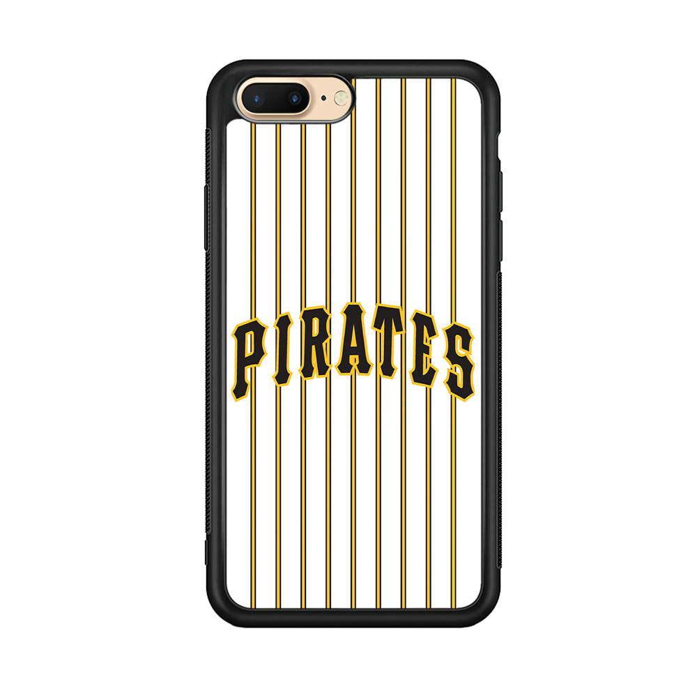 Baseball Pittsburgh Pirates MLB 001 iPhone 8 Plus Case-Phone Case-Rubber Black (2D Case)-Altracase