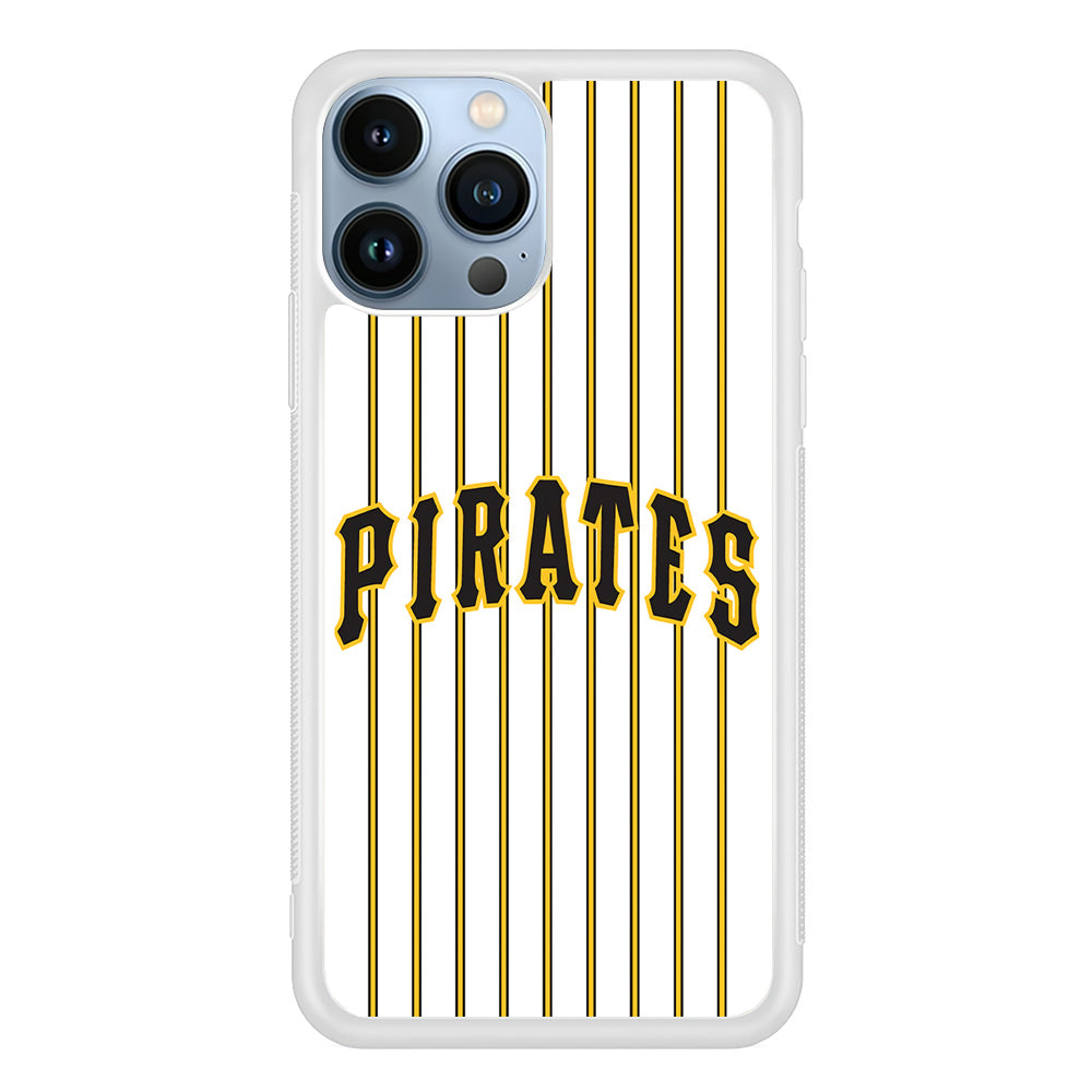 Baseball Pittsburgh Pirates MLB 001 iPhone 15 Pro Case-Phone Case-Rubber White (2D Case)-Altracase