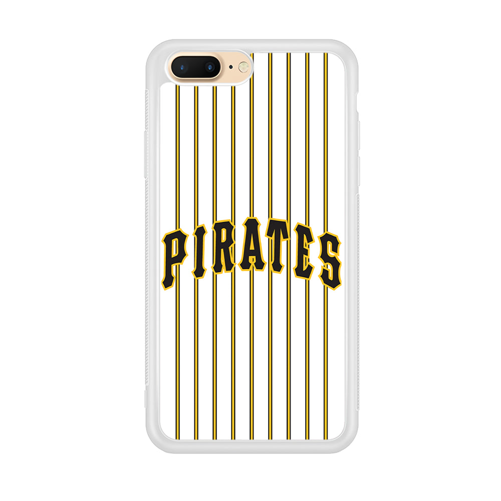 Baseball Pittsburgh Pirates MLB 001 iPhone 8 Plus Case-Phone Case-Rubber White (2D Case)-Altracase