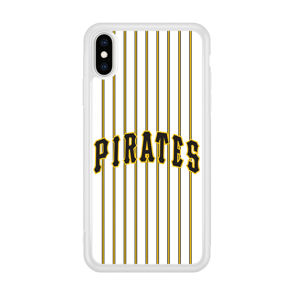 Baseball Pittsburgh Pirates MLB 001 iPhone X Case-Phone Case-Rubber White (2D Case)-Altracase