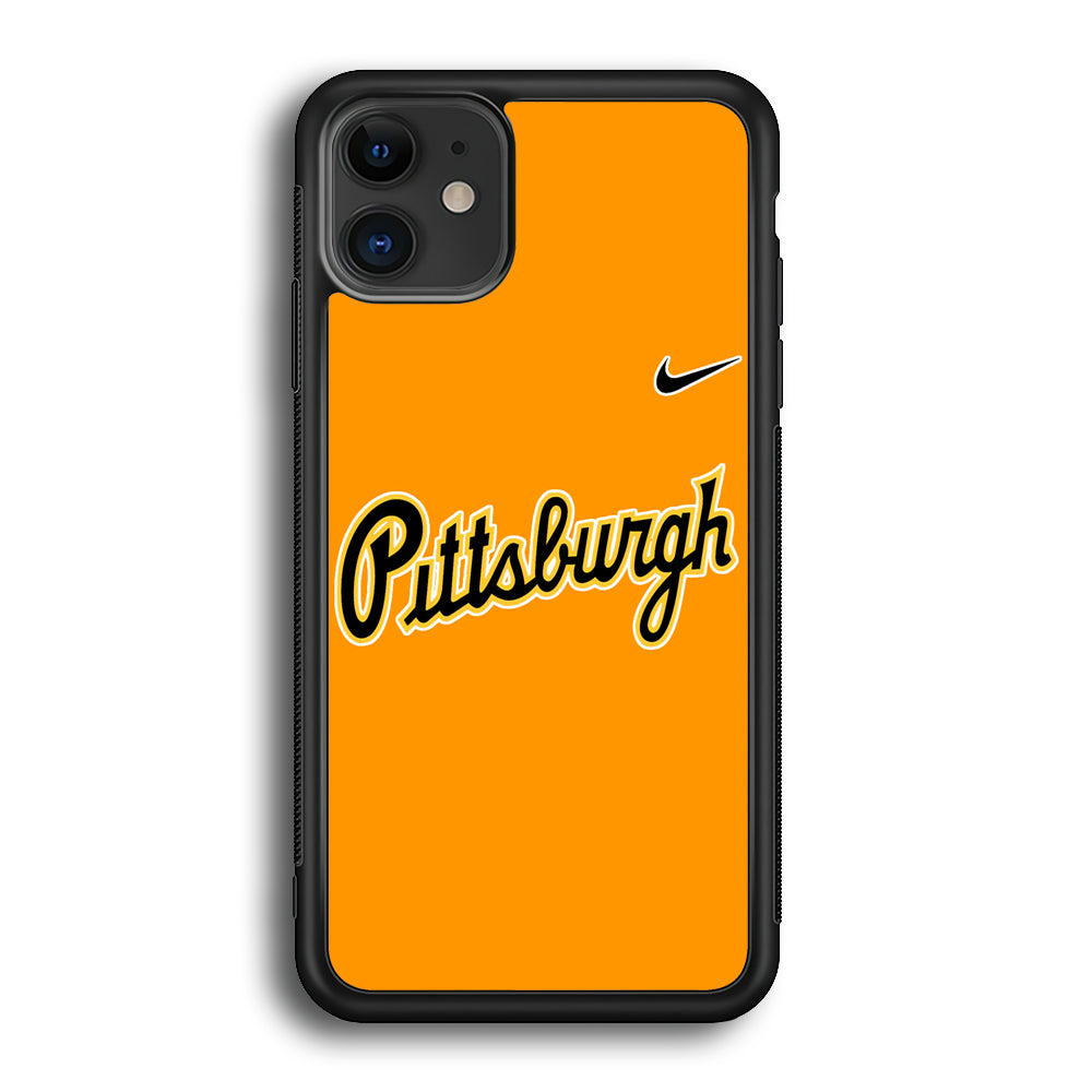 Baseball Pittsburgh Pirates MLB 002 iPhone 12 Case-Phone Case-Rubber Black (2D Case)-Altracase