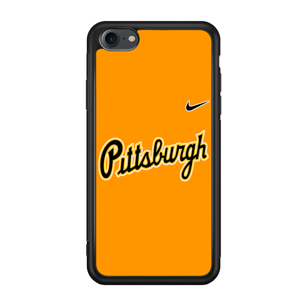 Baseball Pittsburgh Pirates MLB 002 iPhone 7 Case-Phone Case-Rubber Black (2D Case)-Altracase