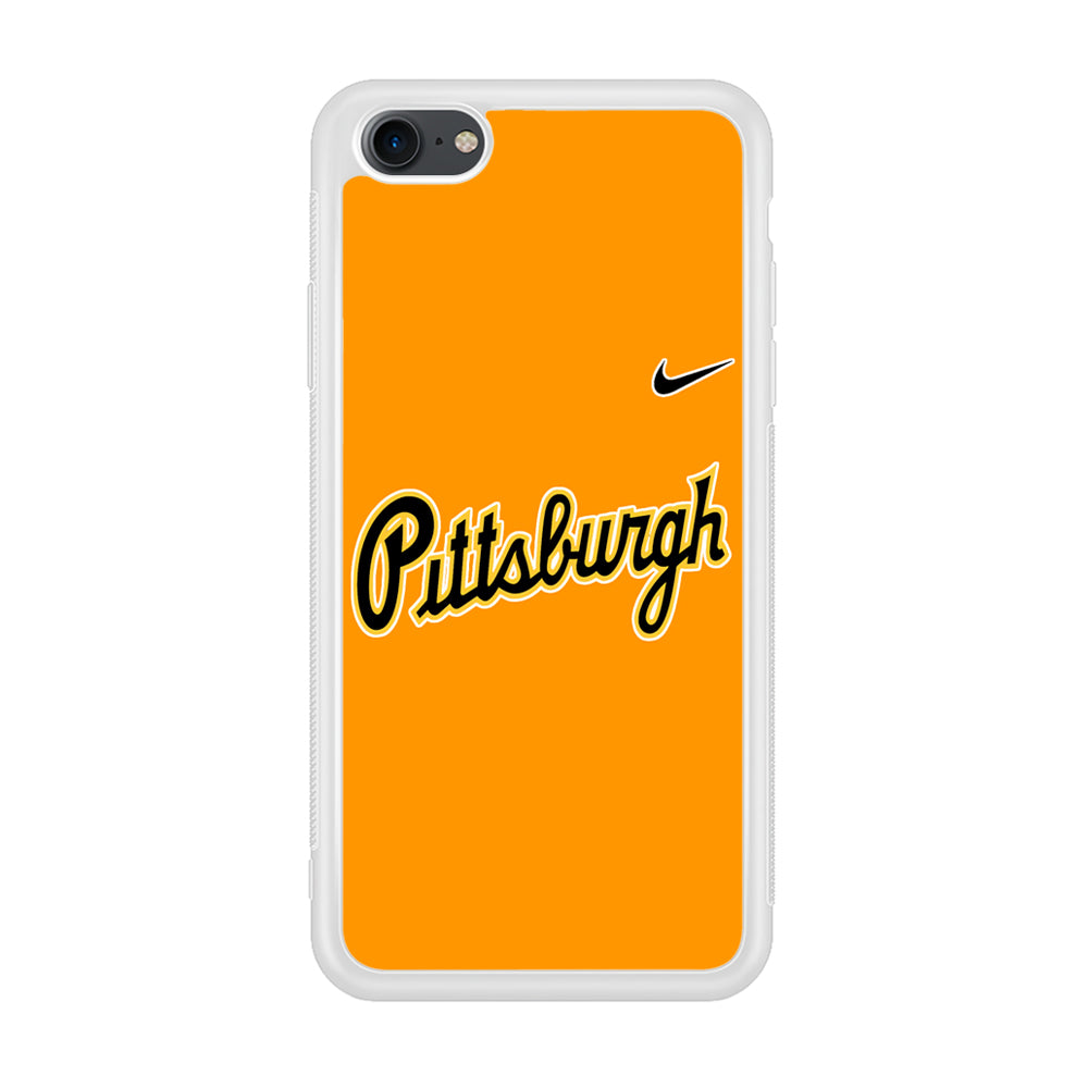 Baseball Pittsburgh Pirates MLB 002 iPhone 7 Case-Phone Case-Rubber White (2D Case)-Altracase