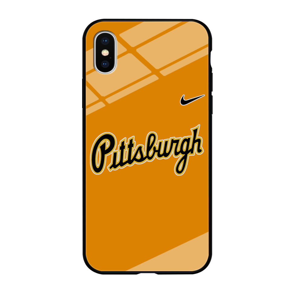 Baseball Pittsburgh Pirates MLB 002 iPhone Xs Max Case-Phone Case-Tempered Glass Case-Altracase