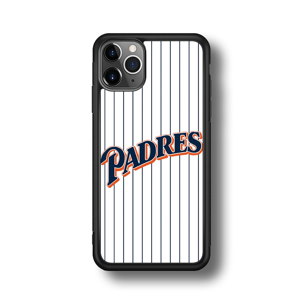 Baseball San Diego Padres MLB 001 iPhone 11 Pro Max Case-Phone Case-Rubber Black (2D Case)-Altracase