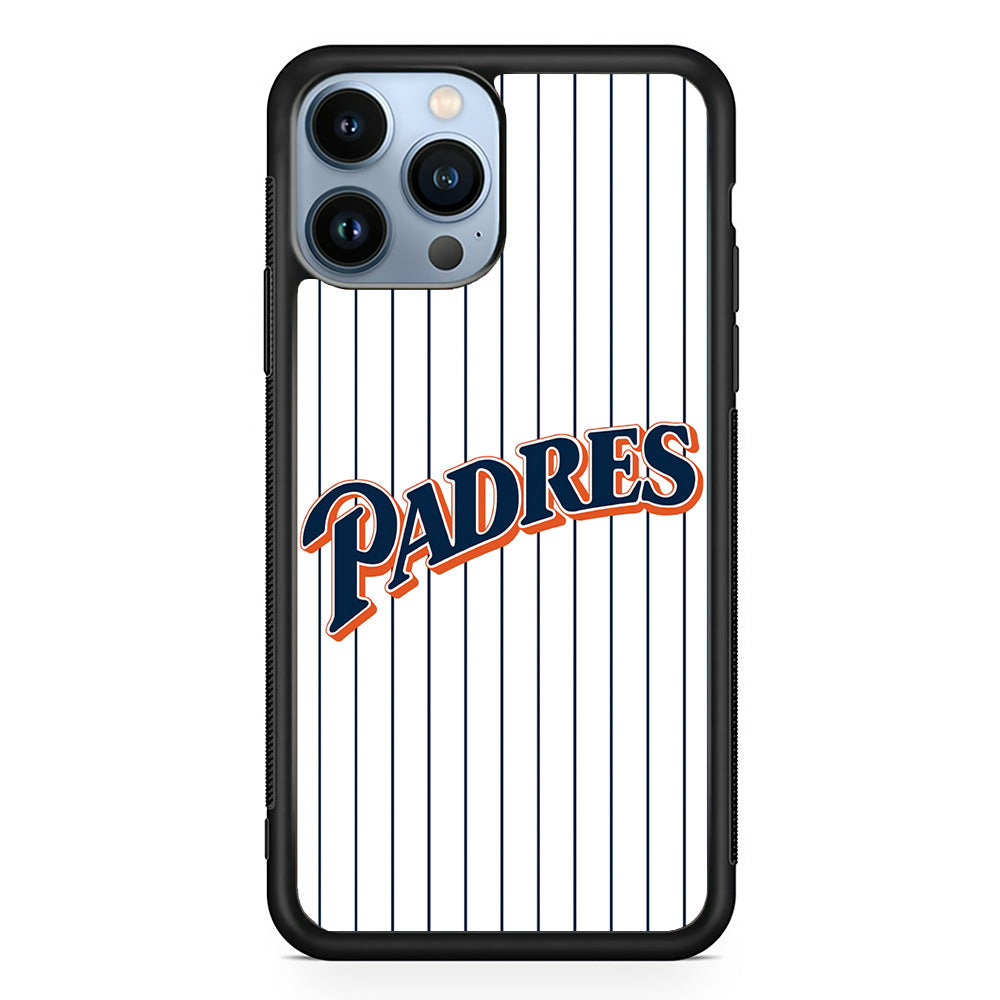 Baseball San Diego Padres MLB 001 iPhone 15 Pro Case-Phone Case-Rubber Black (2D Case)-Altracase