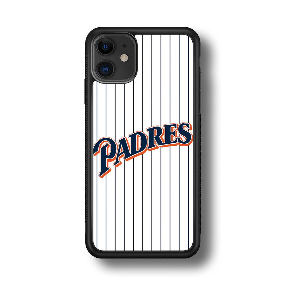 Baseball San Diego Padres MLB 001 iPhone 11 Case-Phone Case-Rubber Black (2D Case)-Altracase