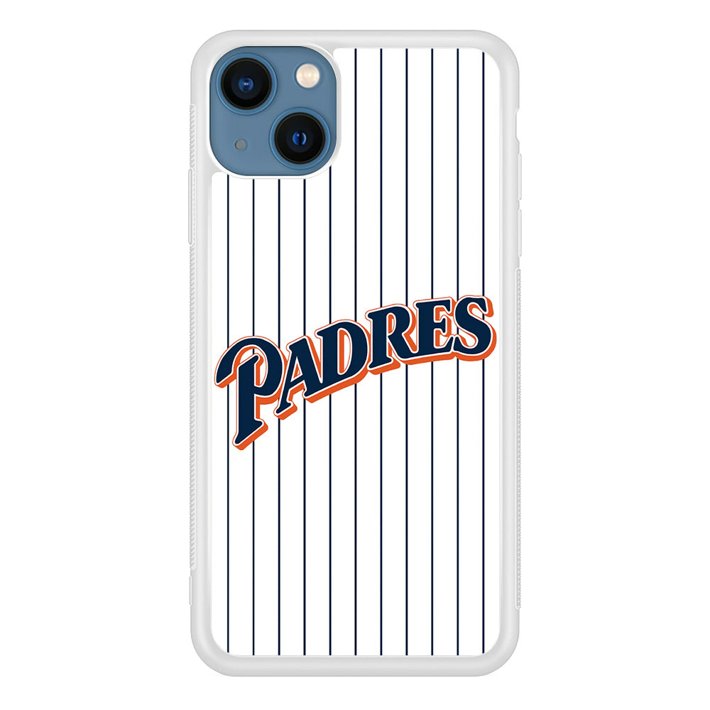 Baseball San Diego Padres MLB 001 iPhone 15 Case-Phone Case-Rubber White (2D Case)-Altracase