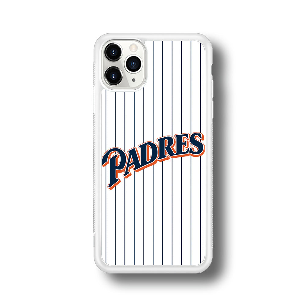 Baseball San Diego Padres MLB 001 iPhone 11 Pro Case-Phone Case-Rubber White (2D Case)-Altracase