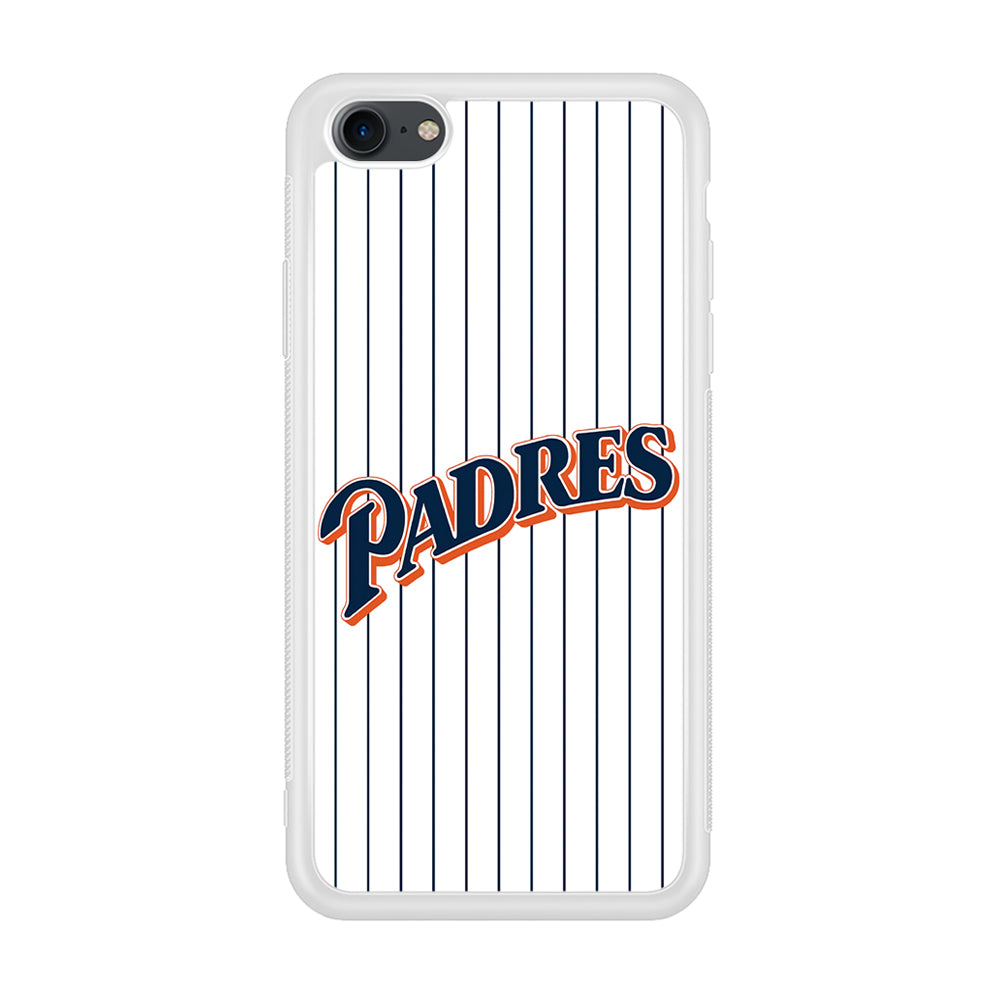 Baseball San Diego Padres MLB 001 iPhone 7 Case-Phone Case-Rubber White (2D Case)-Altracase